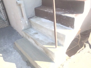 Repaired Concrete Step